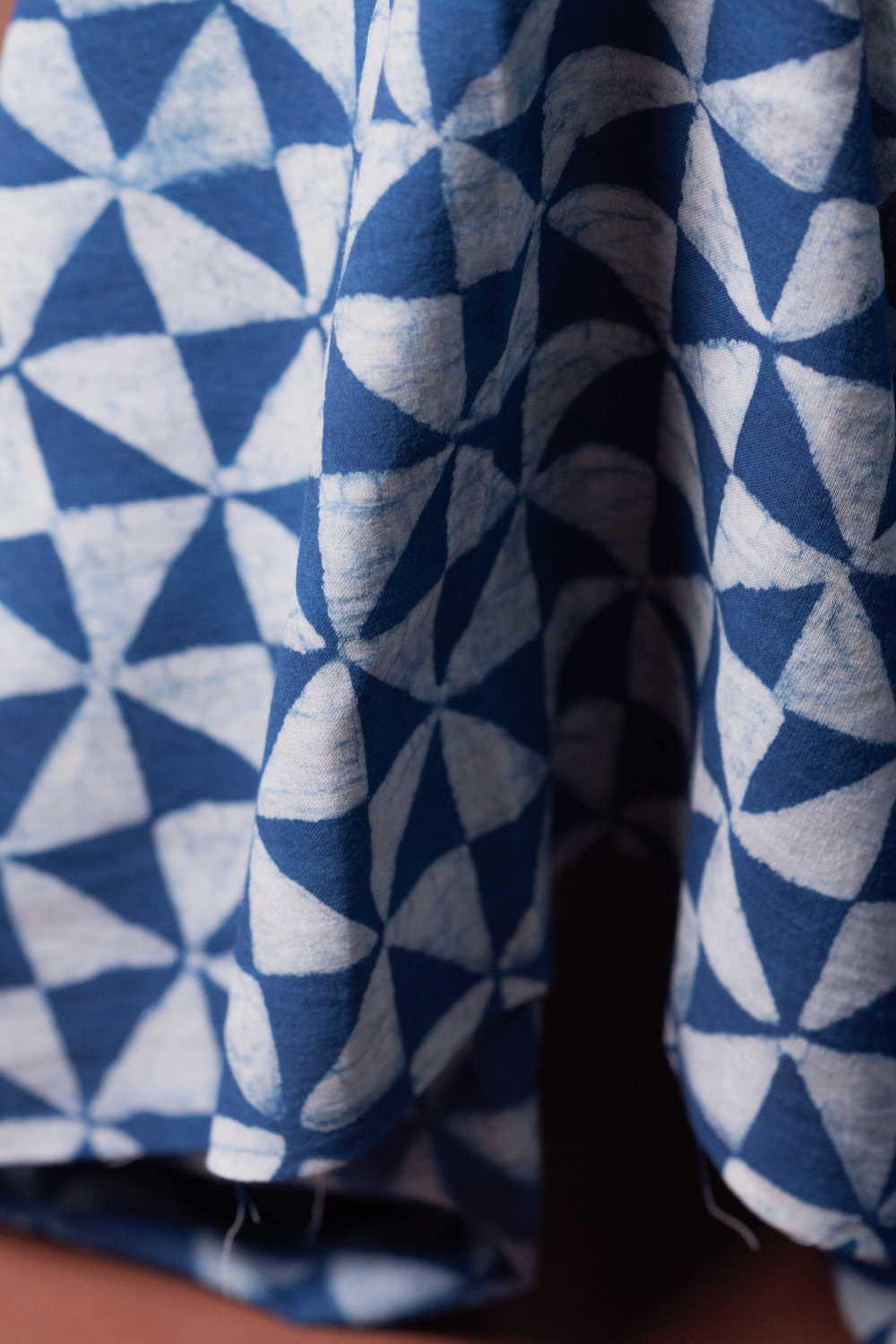 Indigo Dabu Cotton Fabric Design - 1