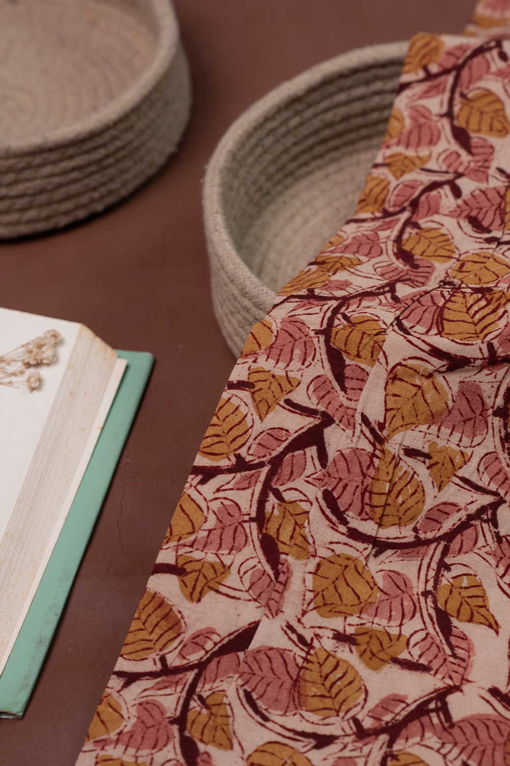Printed Kalamkari Cotton Fabric Design - 3