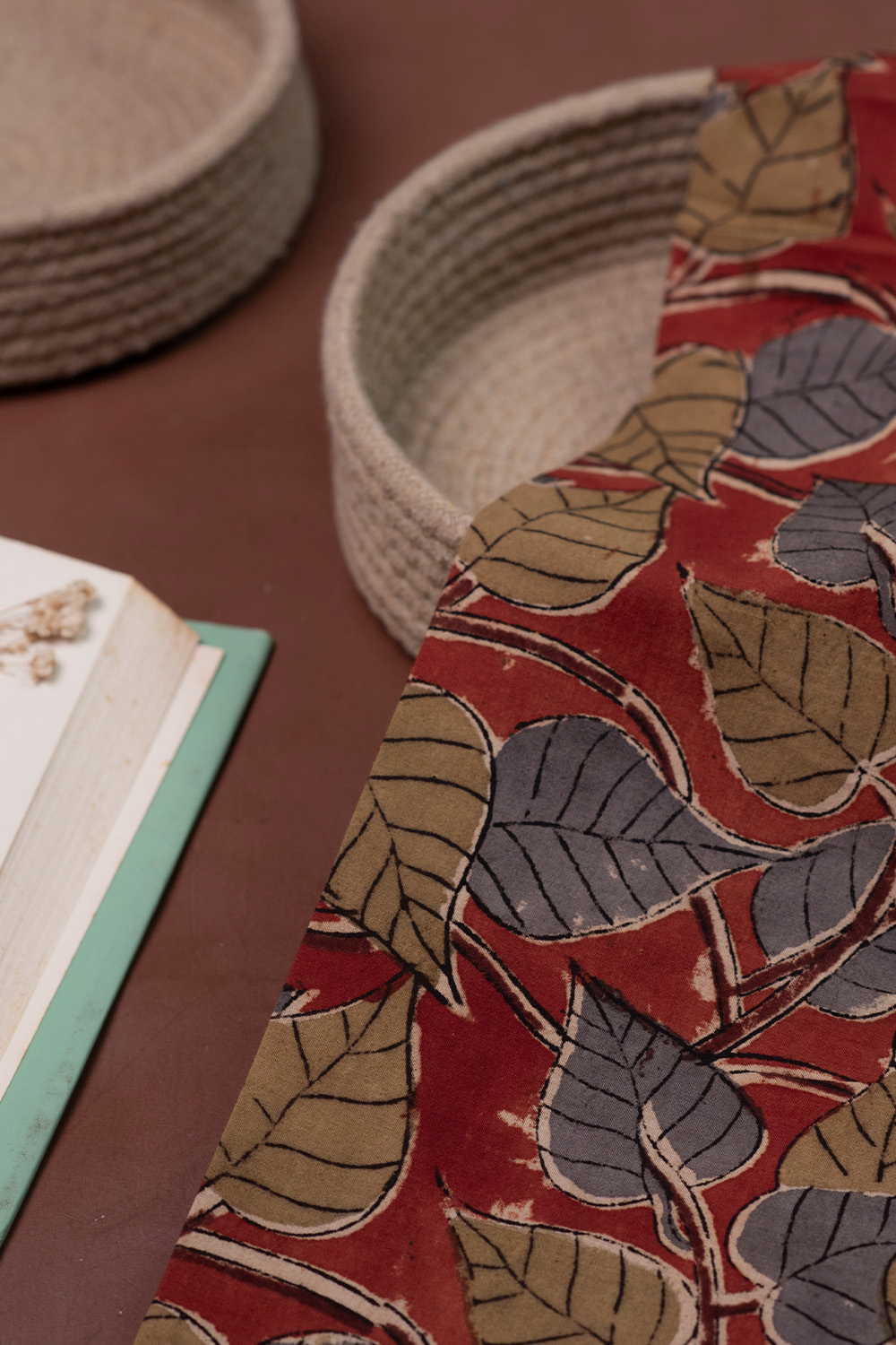 Printed Kalamkari Cotton Fabric Design - 4