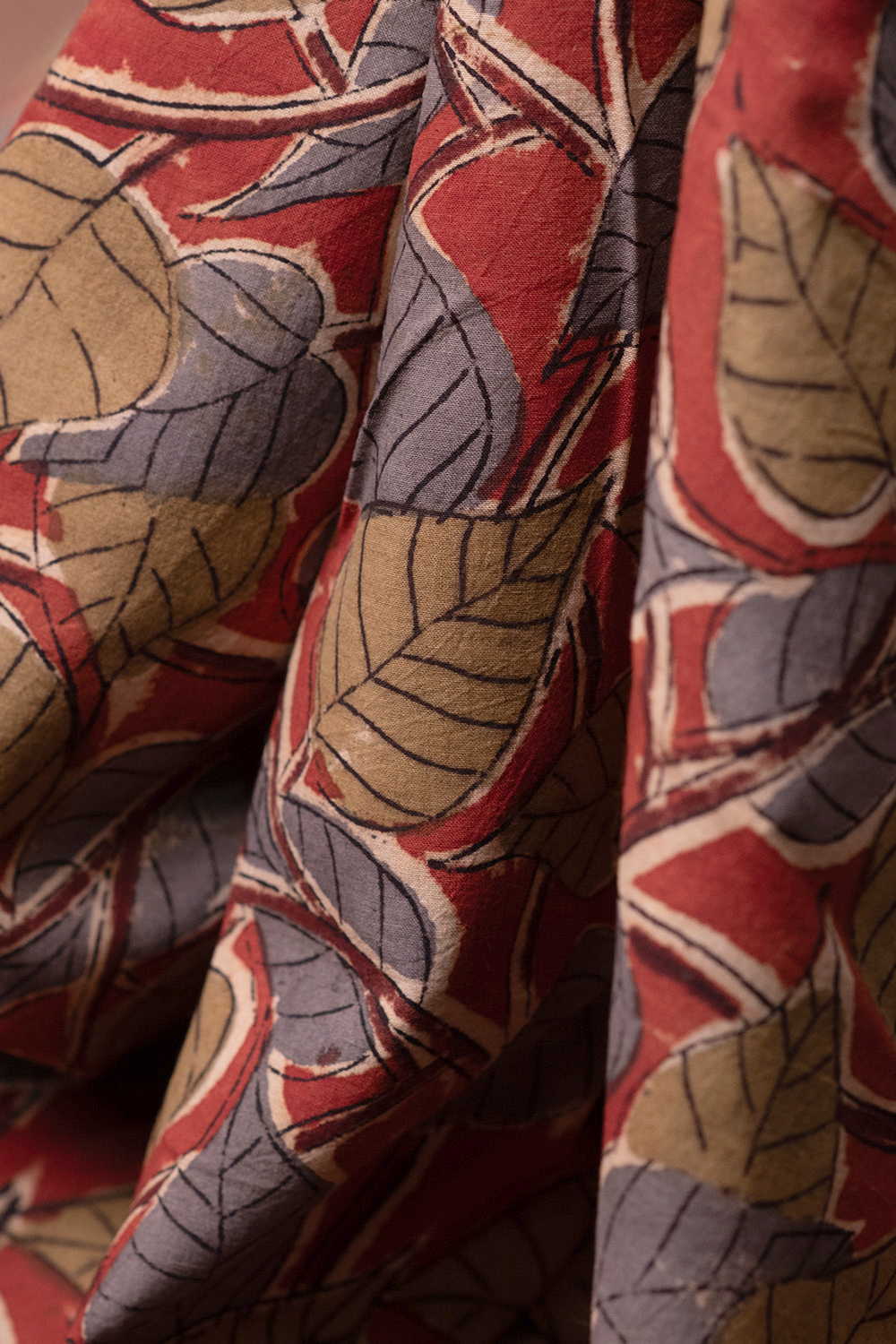 Printed Kalamkari Cotton Fabric Design - 4