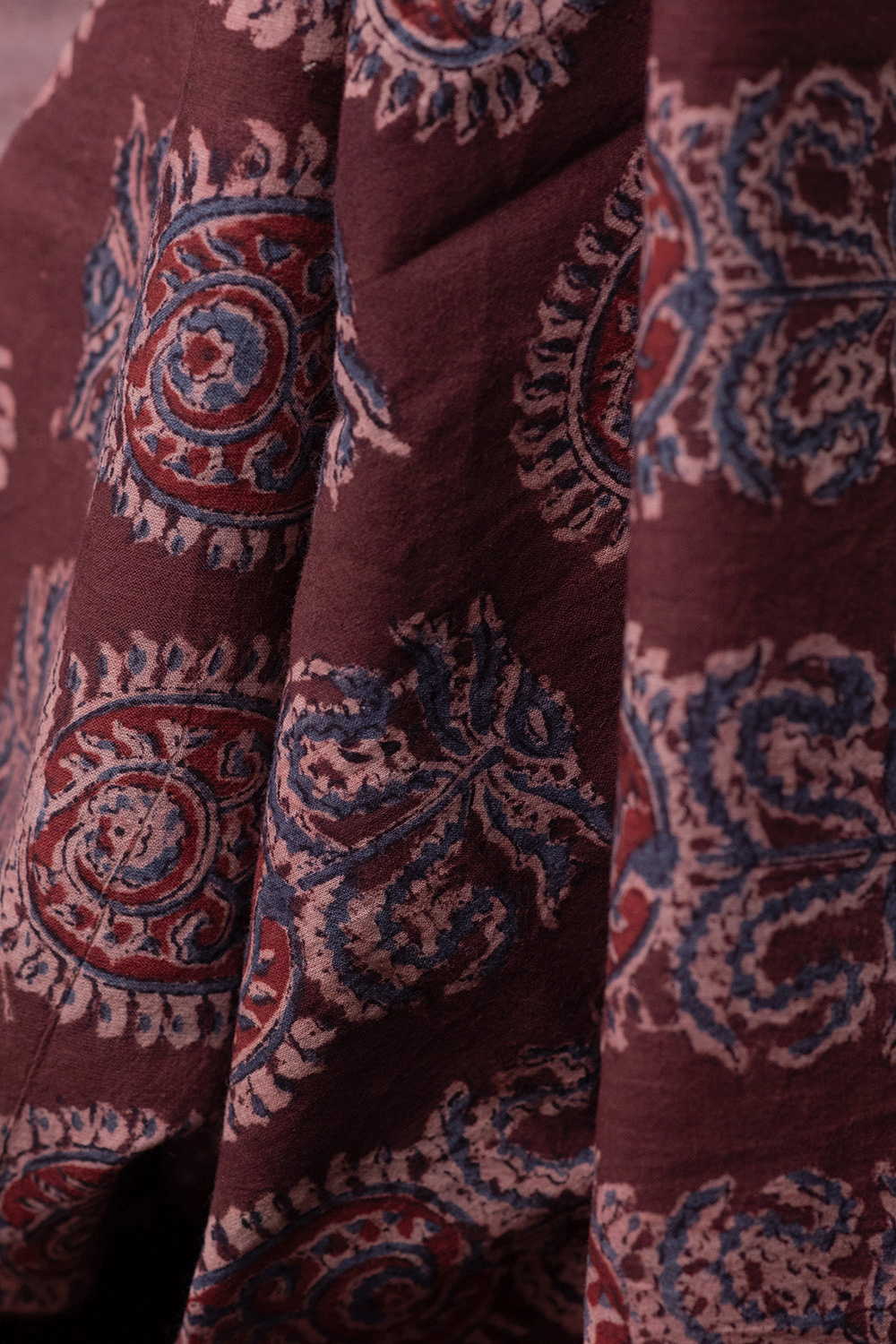 Printed Kalamkari Cotton Fabric Design - 4