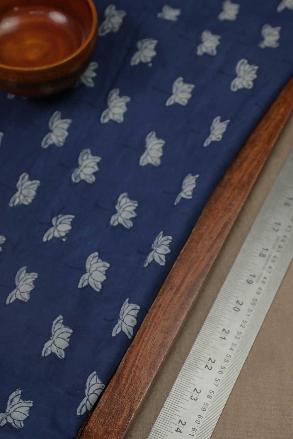 Indigo Lotus Dabu Cotton Fabric