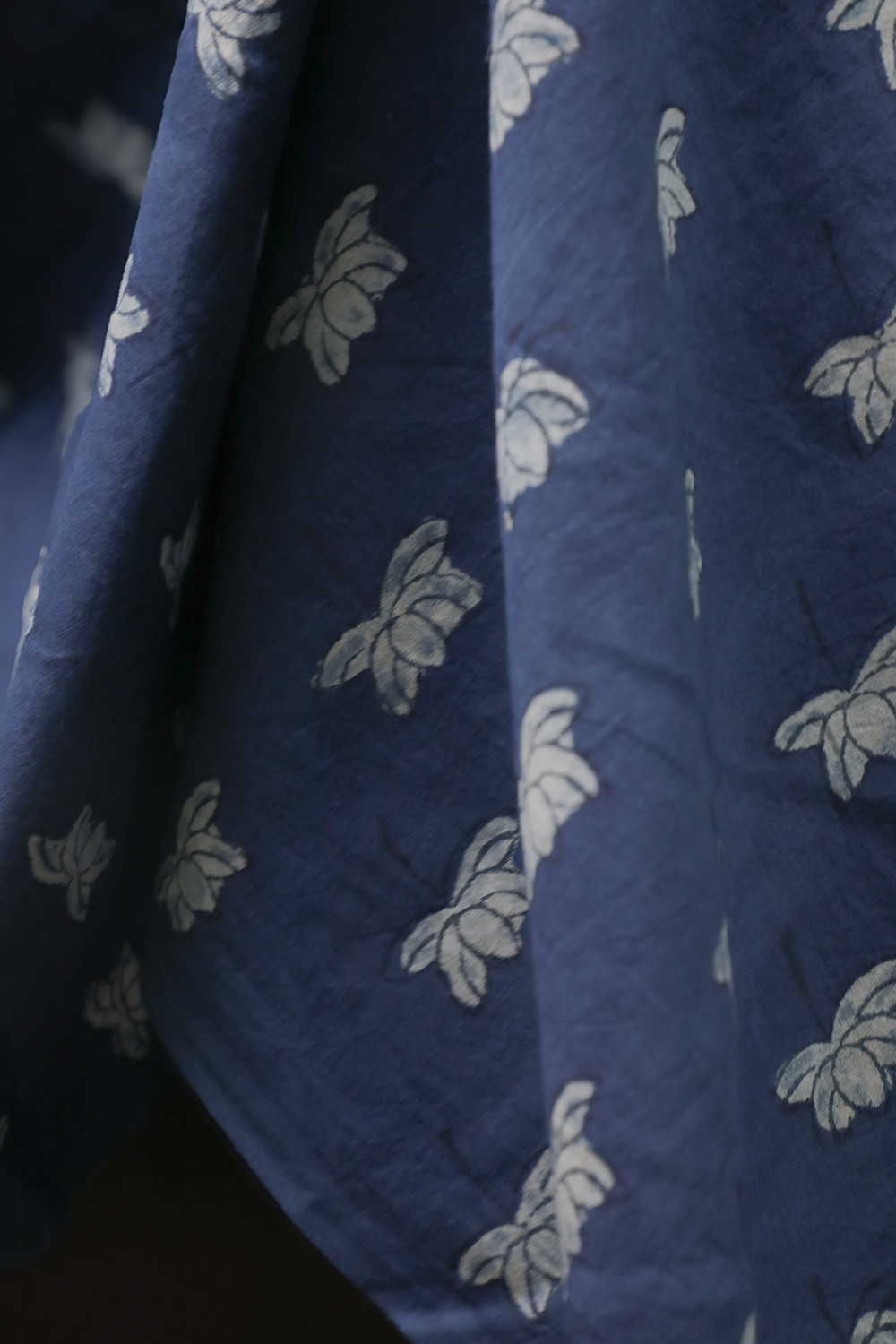 Indigo Lotus Dabu Cotton Fabric