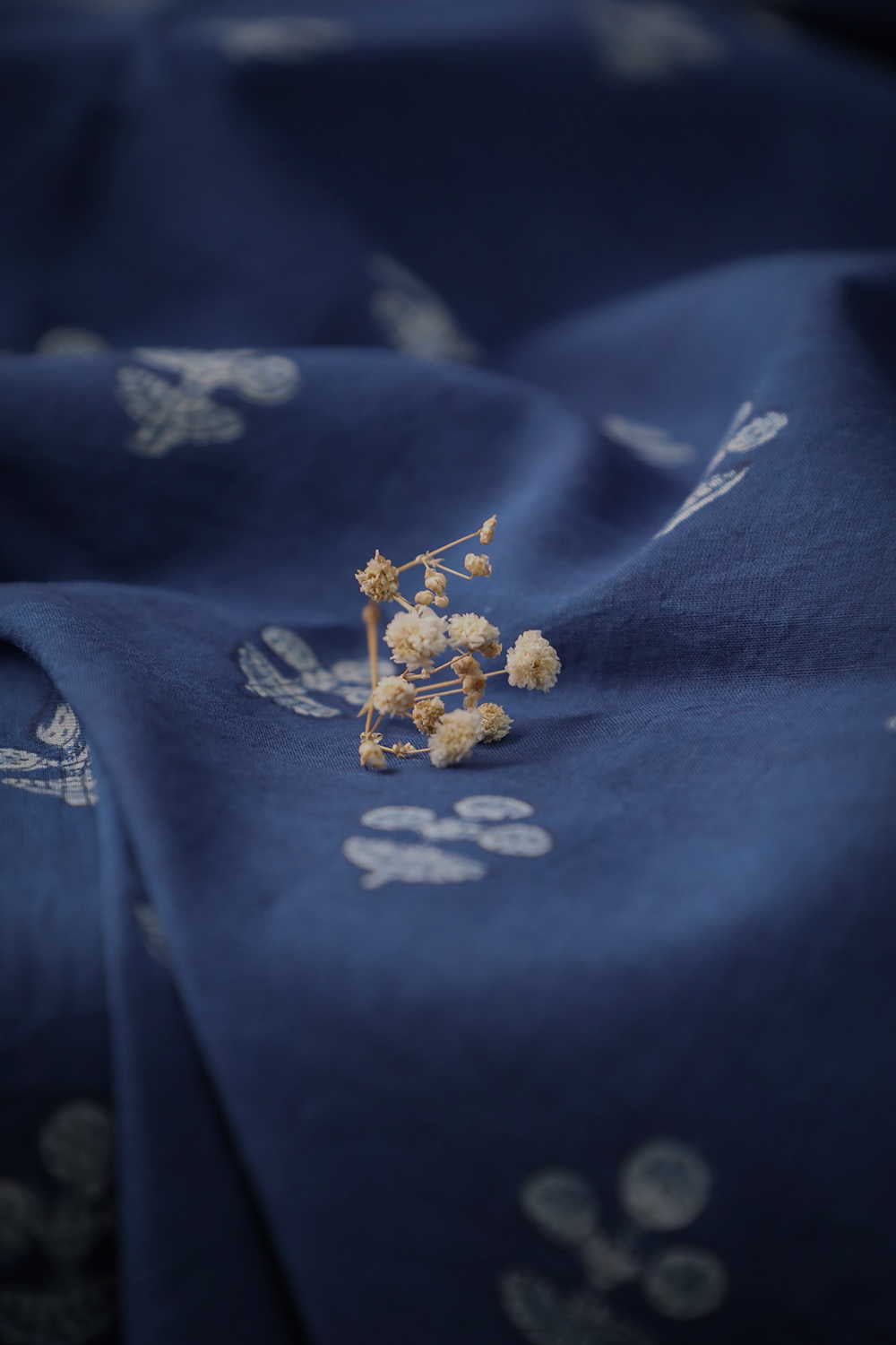 Indigo - Butta Dabu Cotton Fabric