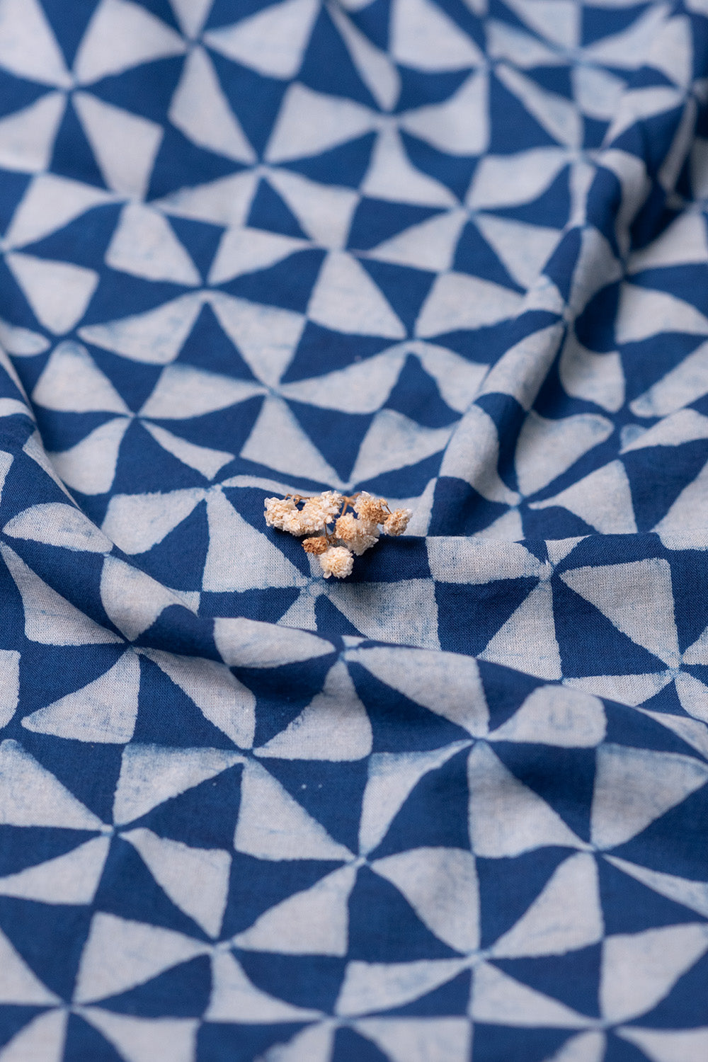 Indigo Dabu Cotton Fabric Design - 1