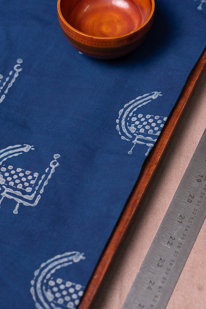Indigo Dabu Cotton Fabric Design - 4
