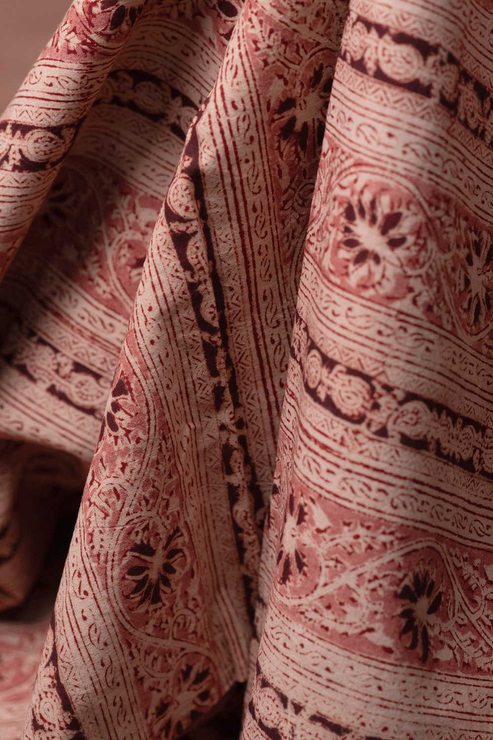 Printed Kalamkari Cotton Fabric Design - 2