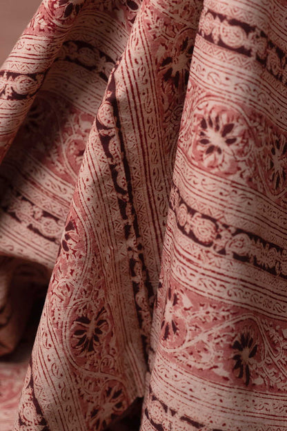 Printed Kalamkari Cotton Fabric Design - 2