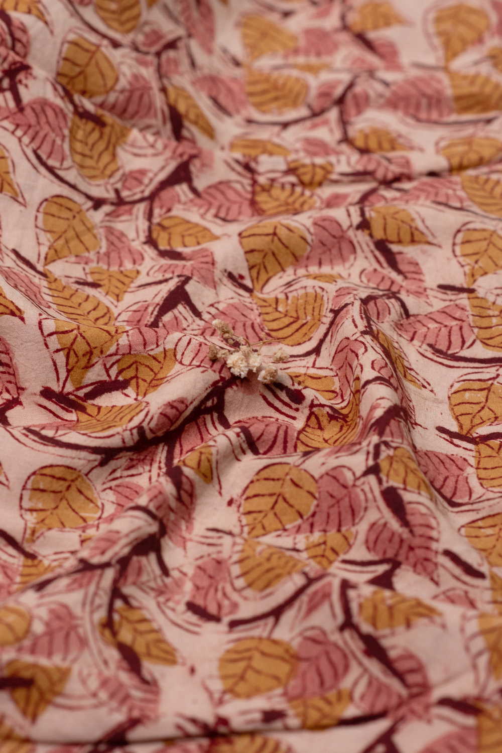 Printed Kalamkari Cotton Fabric Design - 3