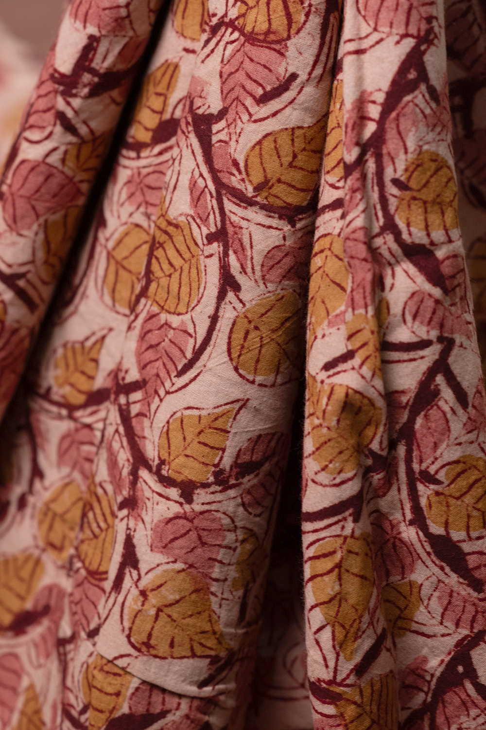Printed Kalamkari Cotton Fabric Design - 3