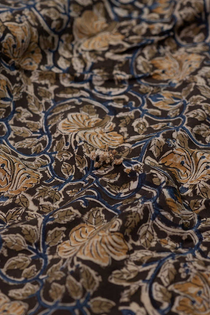 Printed Kalamkari Cotton Fabric Design - 1