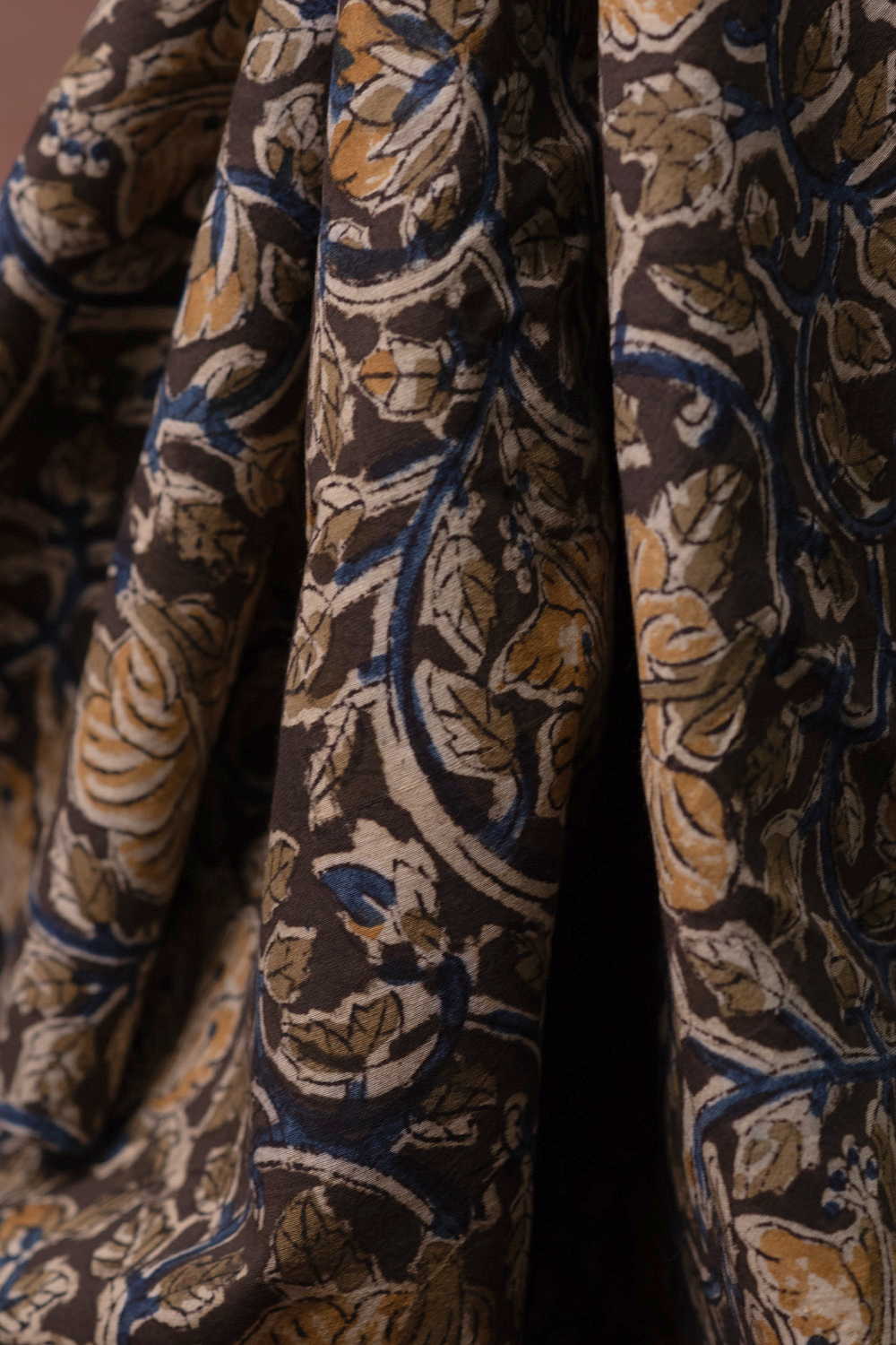 Printed Kalamkari Cotton Fabric Design - 1