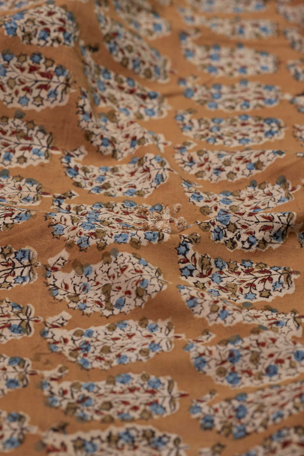 Printed Kalamkari Cotton Fabric Design - 9