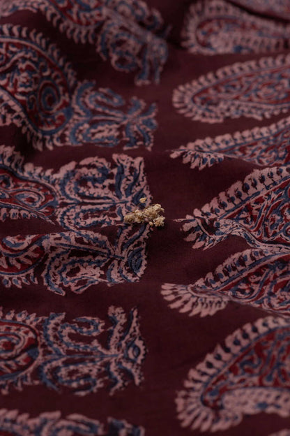 Printed Kalamkari Cotton Fabric Design - 4