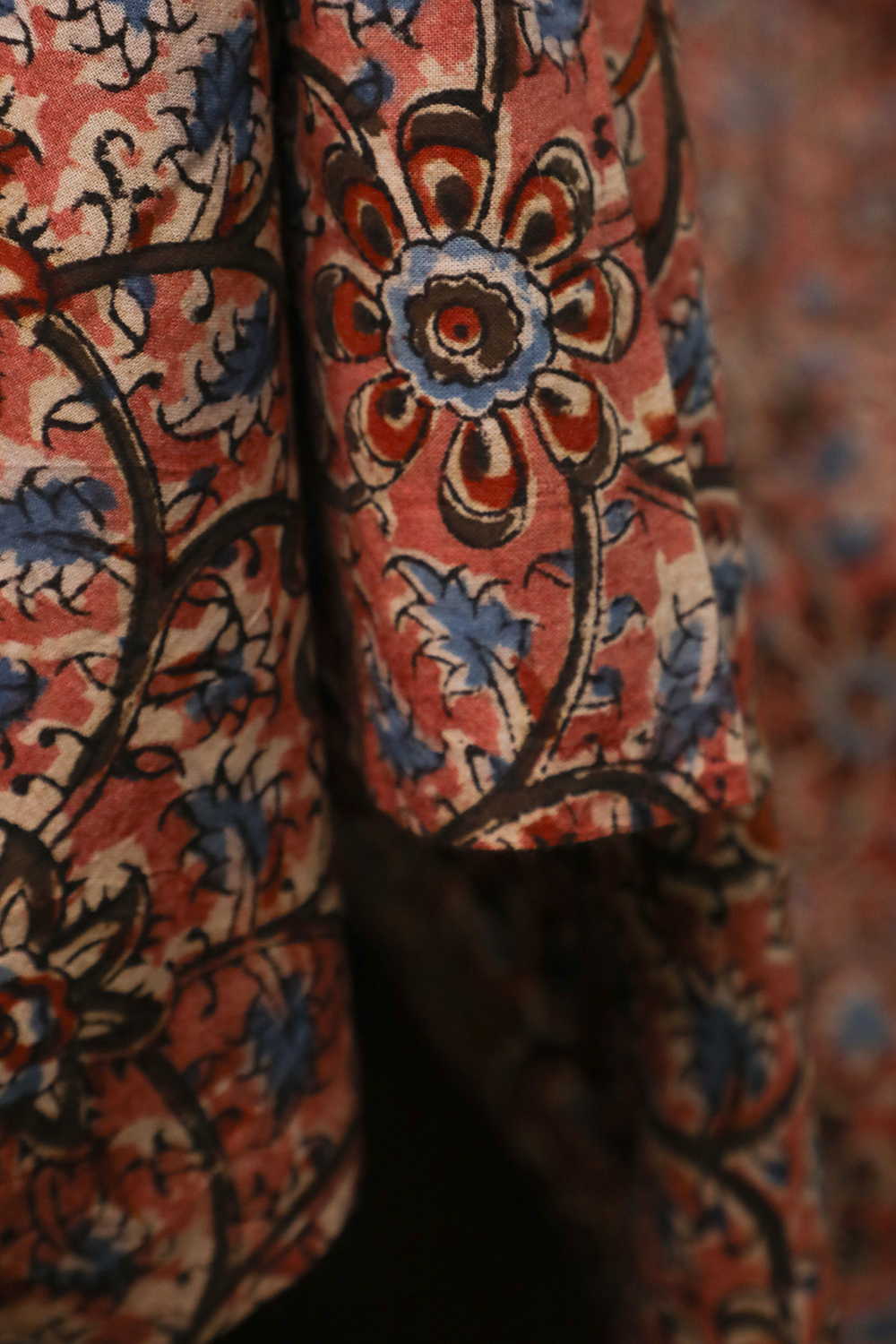 Bloom Reverie Printed kalamkari Cotton Fabric