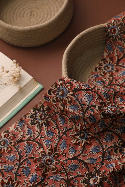 Bloom Reverie Printed kalamkari Cotton Fabric