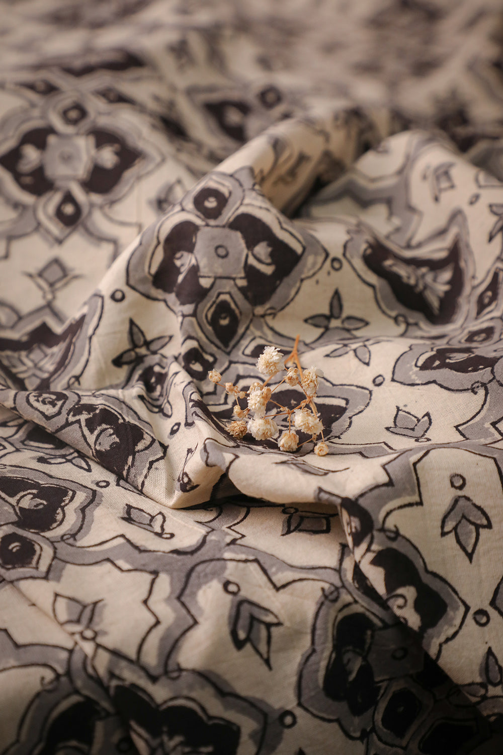 Intricate Design Printed kalamkari Cotton Fabric