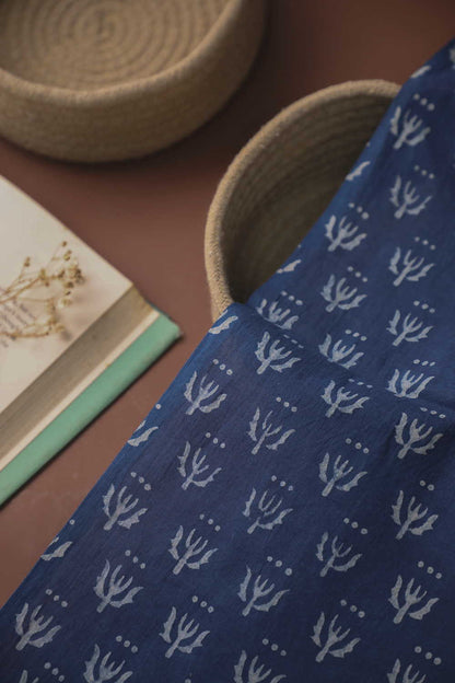 Indigo Dabu Cotton Fabric Design - 3