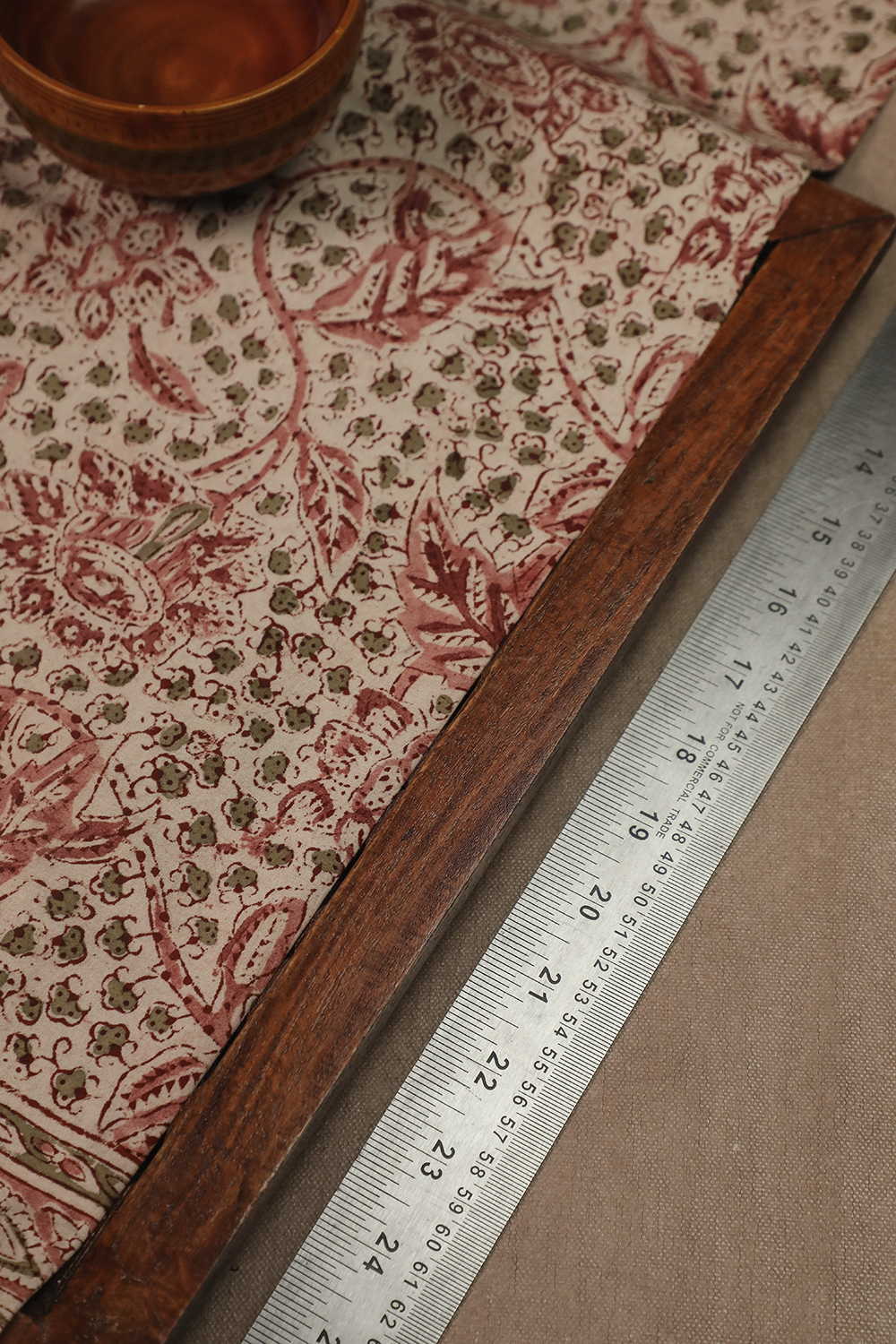 Blush Herb Garden Printed kalamkari Cotton Fabric