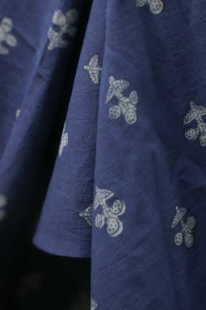 Indigo - Butta Dabu Cotton Fabric