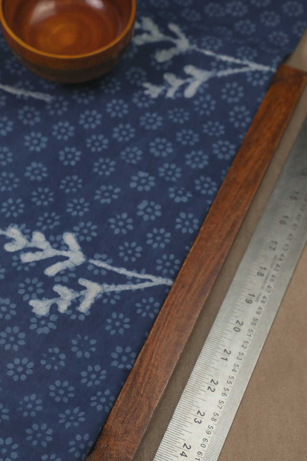Indigo with Patterns Dabu Cotton Fabric