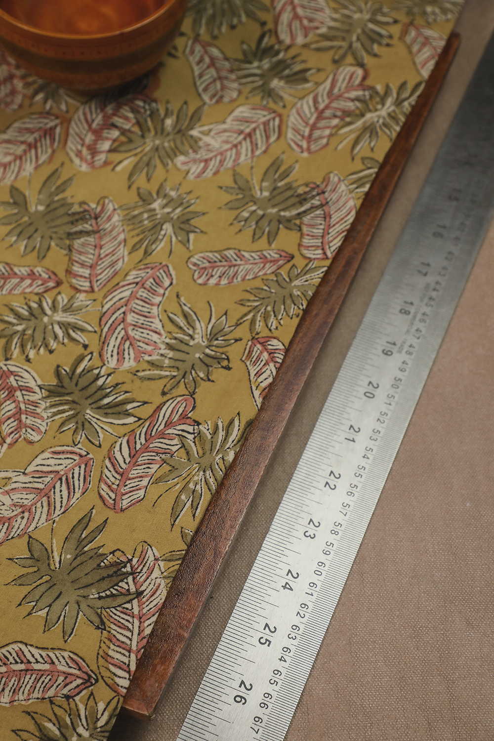 Autumn Leaves Printed kalamkari Cotton Fabric